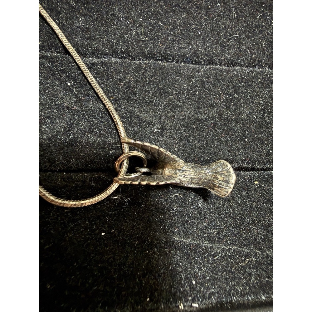 VTG Native American Silver Hummingbird Pendant 925 Chain Necklace Signed 925 OP - Picture 6 of 12